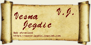 Vesna Jegdić vizit kartica
